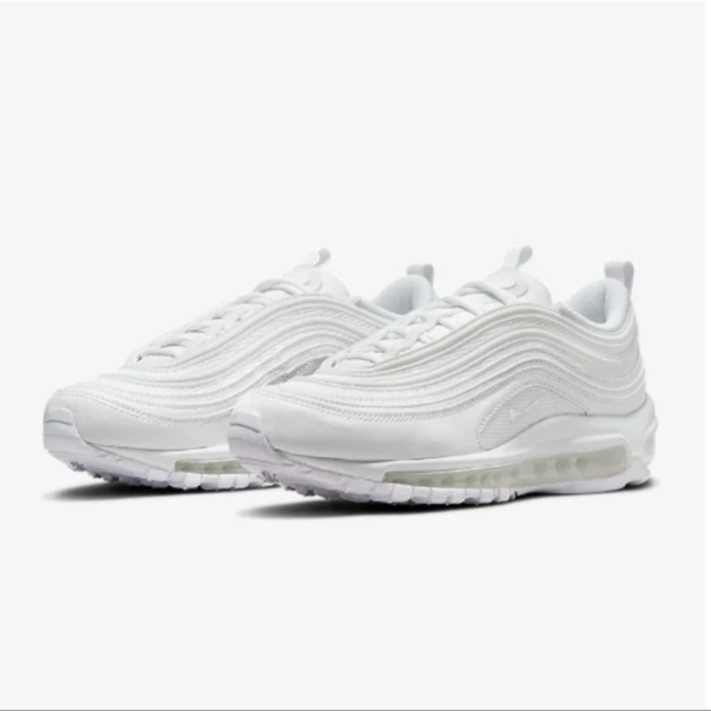 Nike Air Max 97 Shoes "Triple White' youth size 4.5 or woman’s 6.5